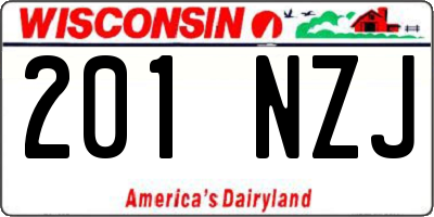 WI license plate 201NZJ