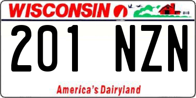 WI license plate 201NZN