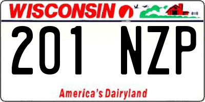 WI license plate 201NZP
