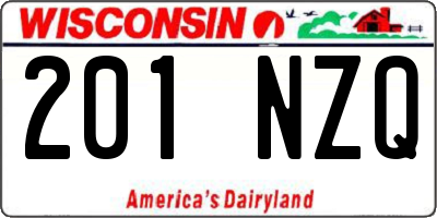 WI license plate 201NZQ