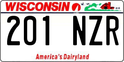 WI license plate 201NZR
