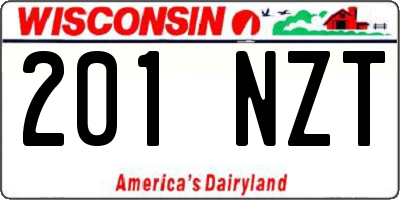 WI license plate 201NZT