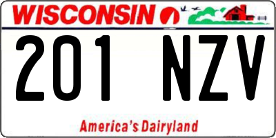 WI license plate 201NZV