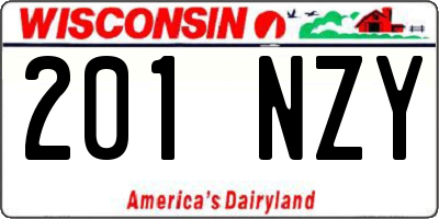WI license plate 201NZY