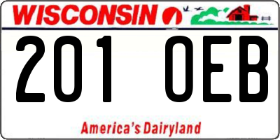 WI license plate 201OEB