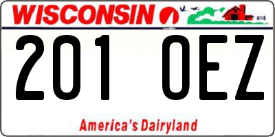 WI license plate 201OEZ