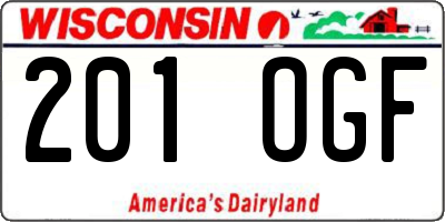 WI license plate 201OGF