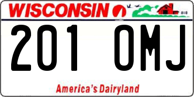 WI license plate 201OMJ