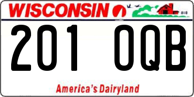WI license plate 201OQB