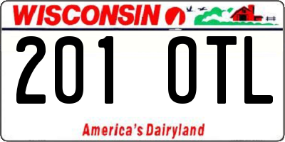 WI license plate 201OTL