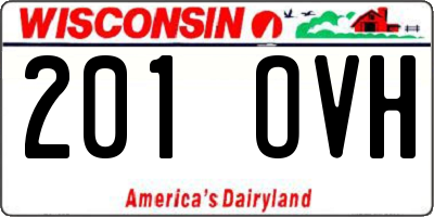 WI license plate 201OVH