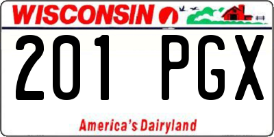 WI license plate 201PGX