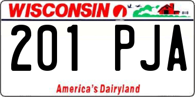WI license plate 201PJA