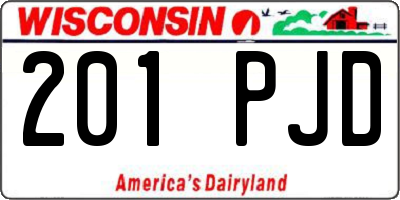 WI license plate 201PJD