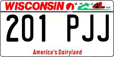 WI license plate 201PJJ