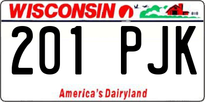WI license plate 201PJK