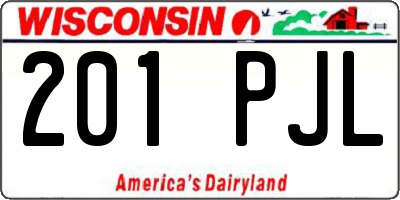 WI license plate 201PJL