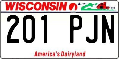 WI license plate 201PJN