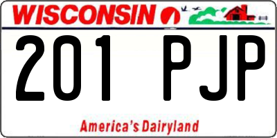 WI license plate 201PJP