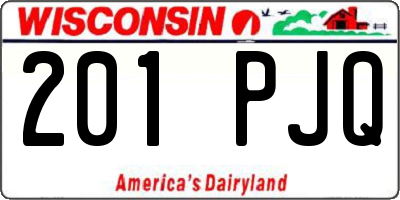WI license plate 201PJQ