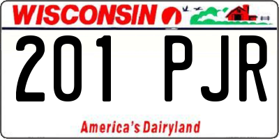 WI license plate 201PJR