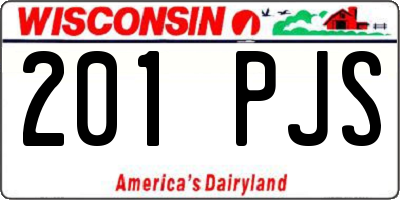 WI license plate 201PJS