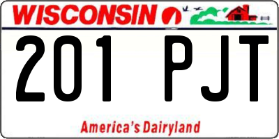 WI license plate 201PJT