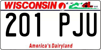 WI license plate 201PJU