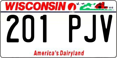 WI license plate 201PJV