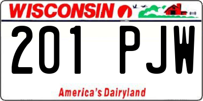WI license plate 201PJW