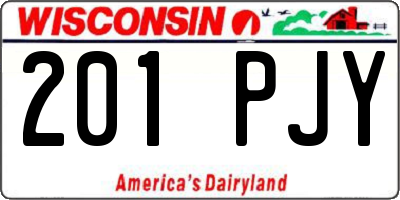 WI license plate 201PJY
