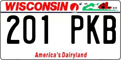 WI license plate 201PKB