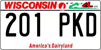 WI license plate 201PKD