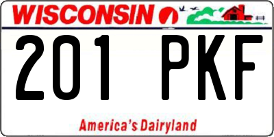 WI license plate 201PKF