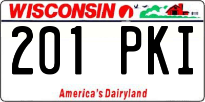 WI license plate 201PKI