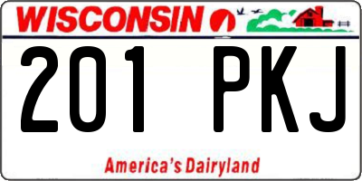 WI license plate 201PKJ