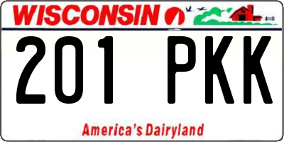 WI license plate 201PKK