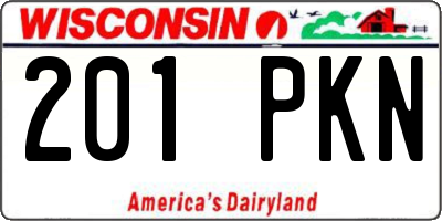 WI license plate 201PKN
