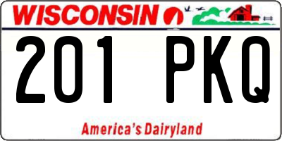 WI license plate 201PKQ