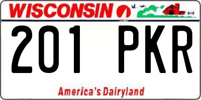 WI license plate 201PKR