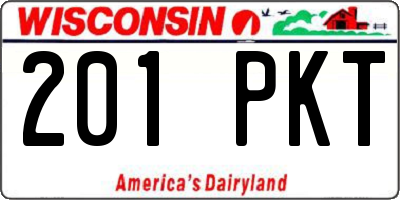 WI license plate 201PKT