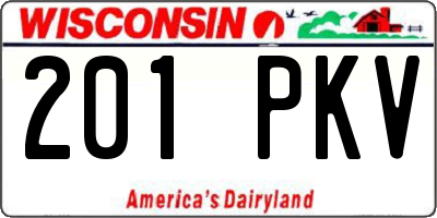 WI license plate 201PKV