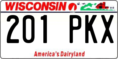 WI license plate 201PKX