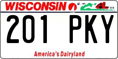 WI license plate 201PKY