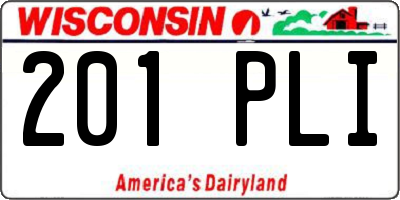 WI license plate 201PLI