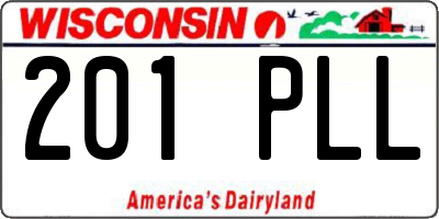 WI license plate 201PLL