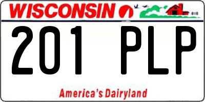 WI license plate 201PLP