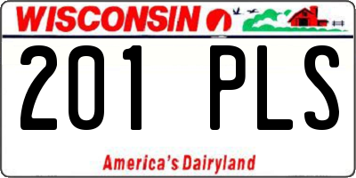 WI license plate 201PLS