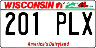 WI license plate 201PLX