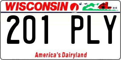 WI license plate 201PLY